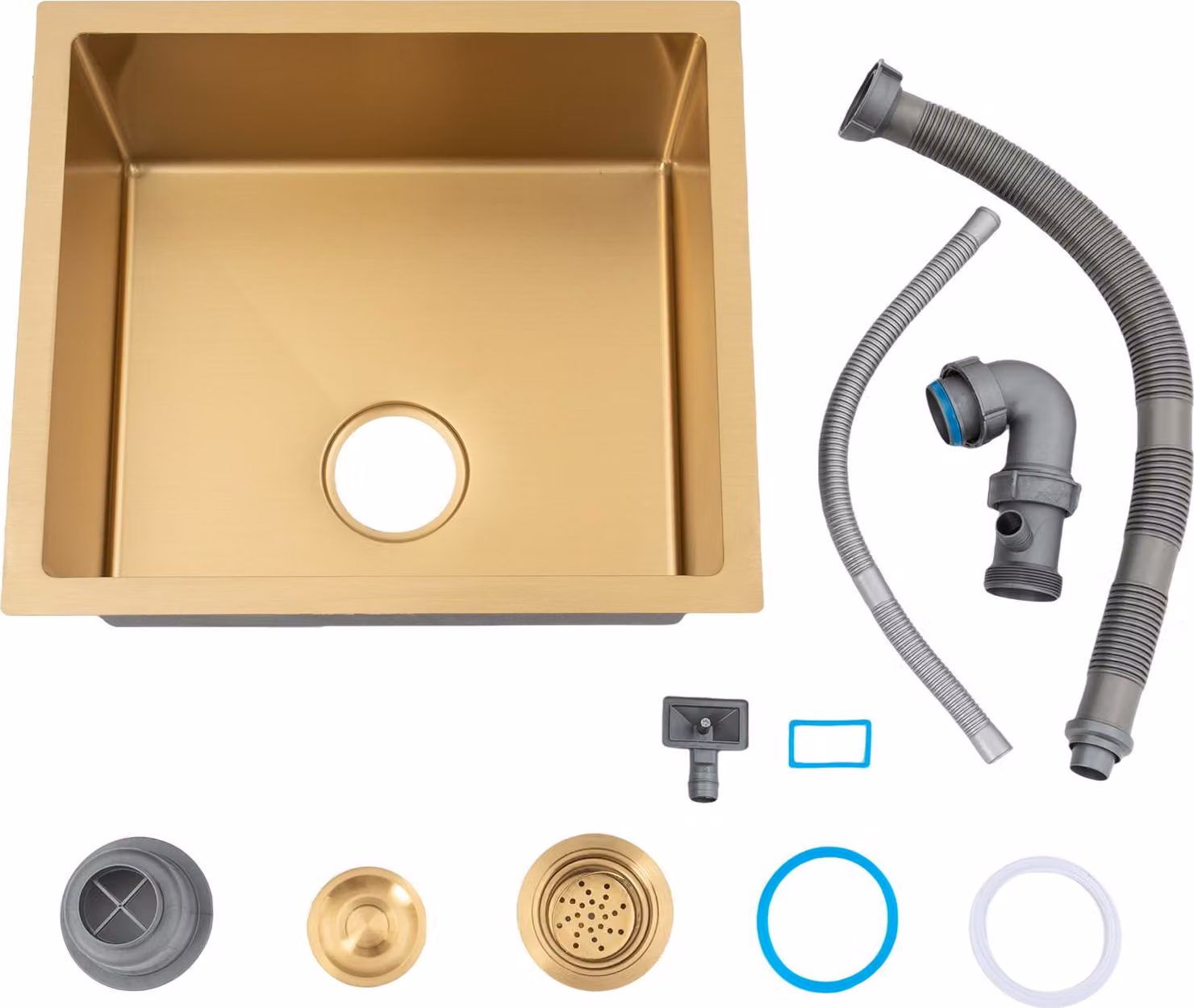 Lavello da cucina, acciaio inox resistente, riduzione del rumore, oro