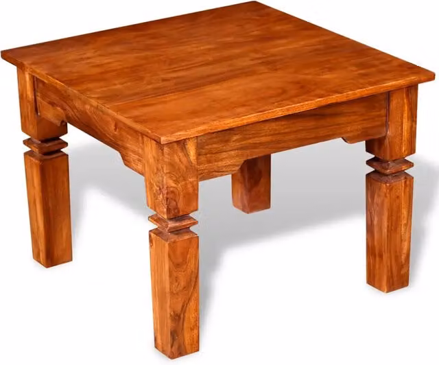 Tavolino da salotto quadrato in legno di acacia marrone vidaXL L/P/H: 60 x 60 x 45 cm