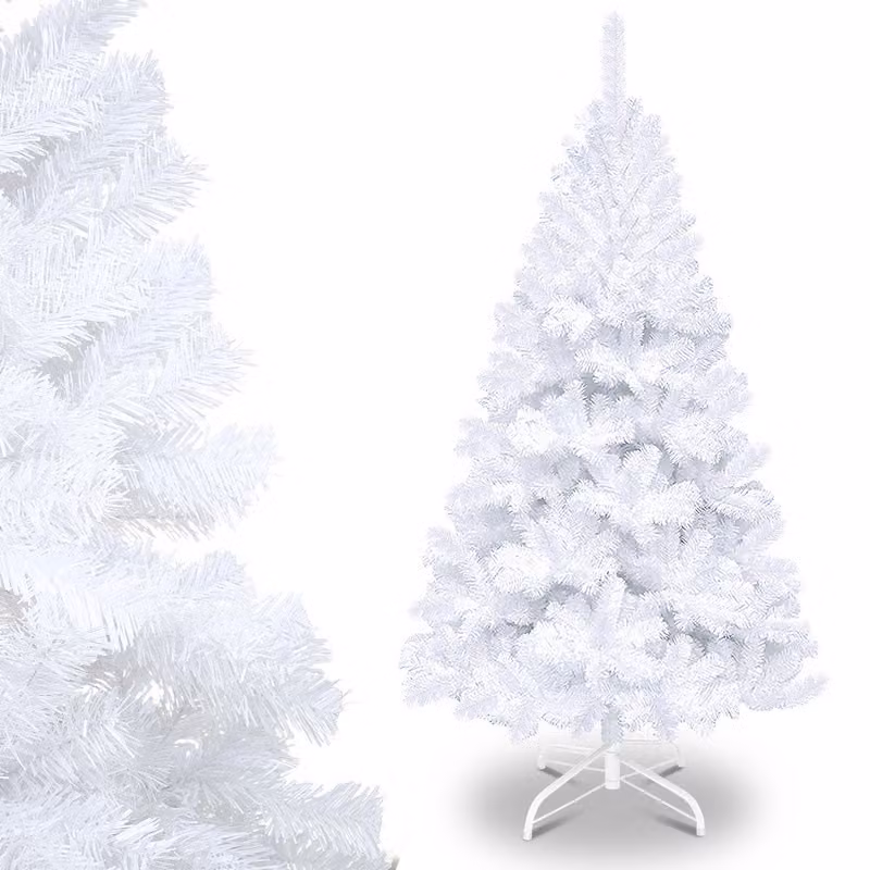 Jayseuw 180cm albero di Natale artificiale, albero di Natale con supporto in metallo, albero di Natale 770 punte aghi in PVC, albero di Natale artificiale sistema pieghevole bianco
