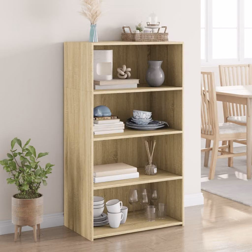 Credenza moderna vidaXL in legno Rovere, L: 70 cm, P: 41 cm, H: 124 cm
