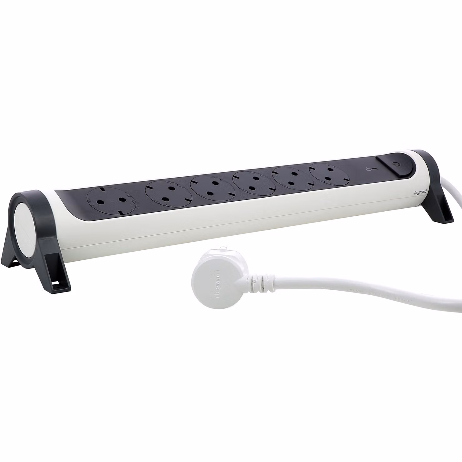 Ciabatta girevole Legrand 6x presa, SPD, cavo da 1,5 m bianco-nero 694509