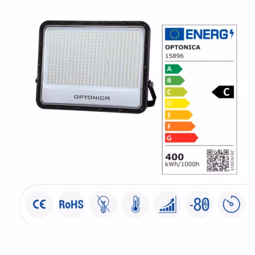 Proiettore LED Optonica 400W Luce Naturale 4000K Colore Bianco IP65 – 2