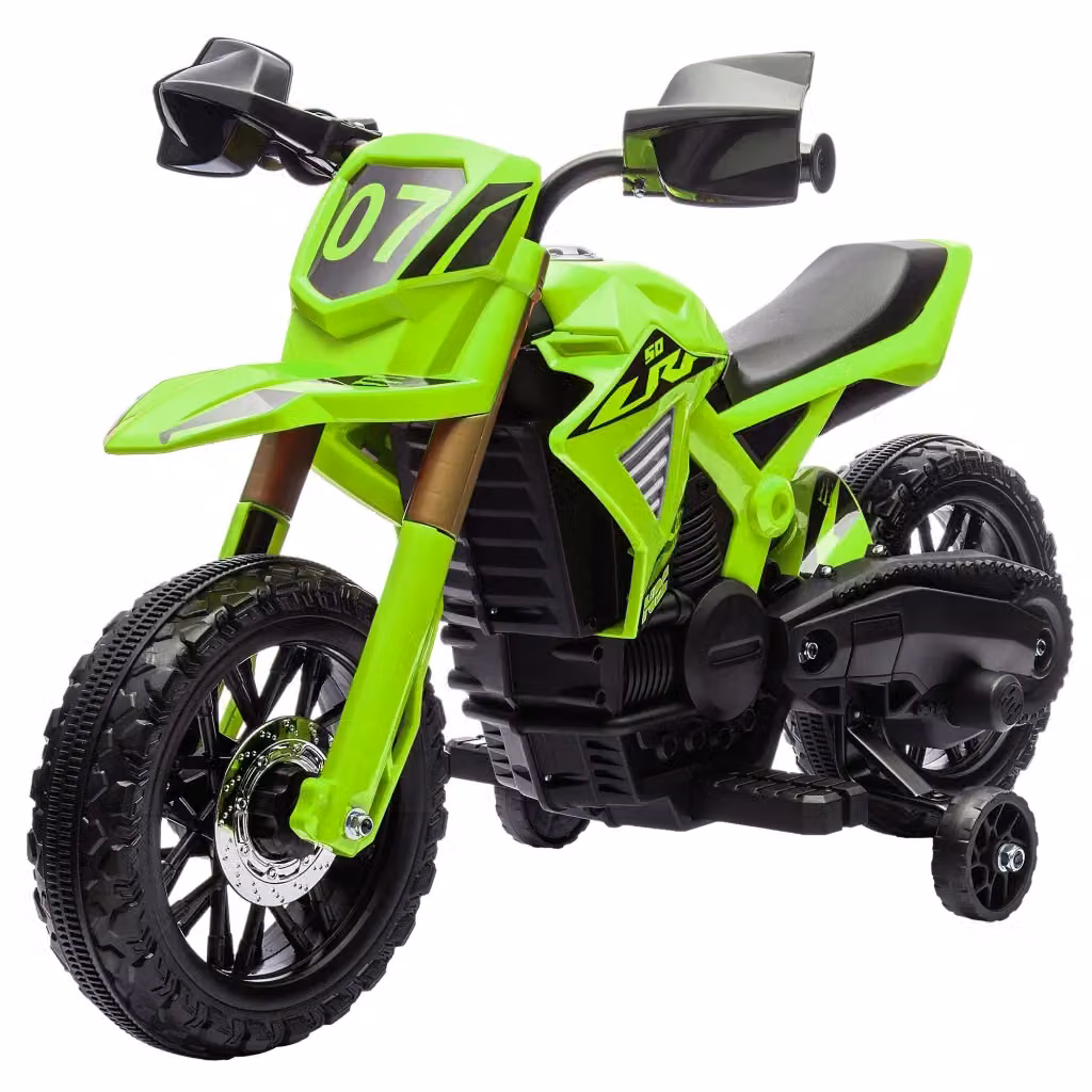 Moto Elettrica per Bambini zephmum Verde 6V con Batteria Ricaricabile e Luci e Suoni, Portata Massima 30 kg – 2