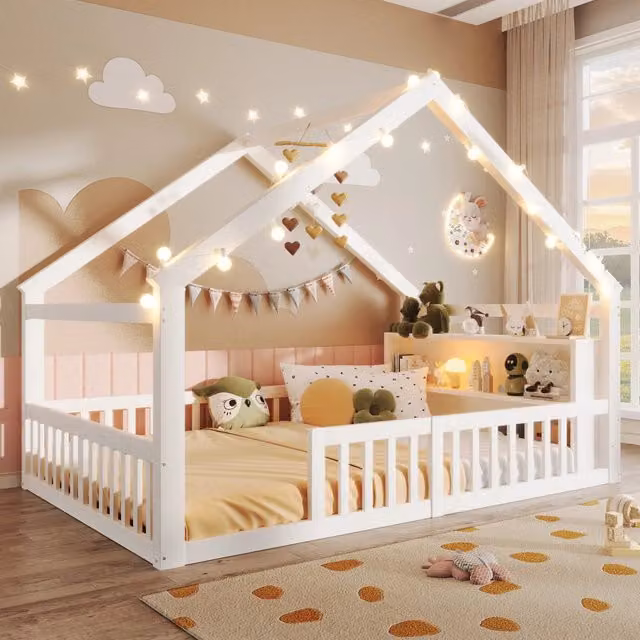 letto per bambini pino bianco 140 x 190 cm