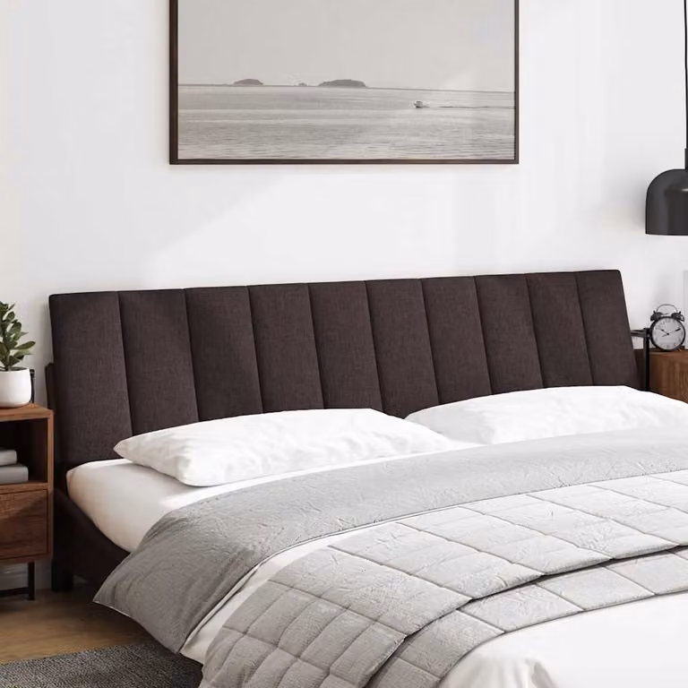 vidaXL Cuscino Testiera Hanko Marrone Scuro 200 cm in Tessuto