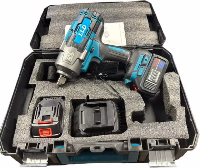 Avvitatore a impulsi svitabulloni 3/4 pollici con motore brushless da 2000Nm e doppia batteria ricaricabile 68V – 1