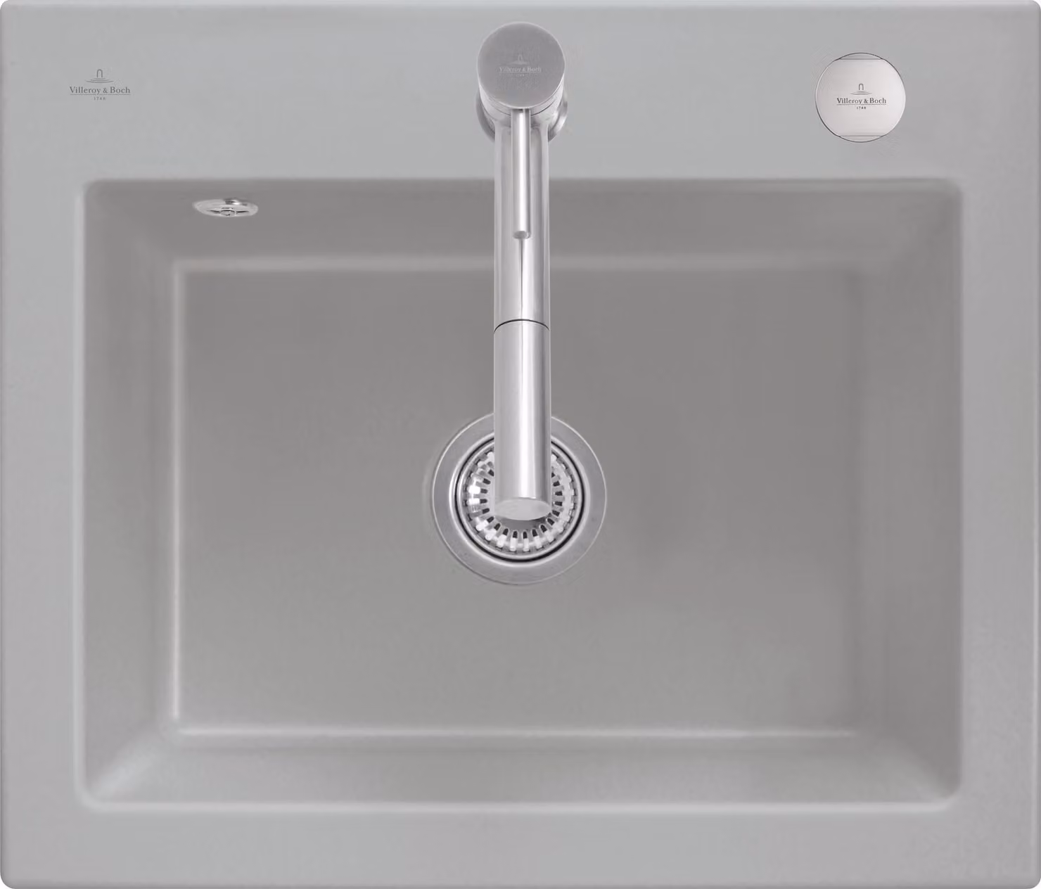 Lavello da incasso Villeroy & Boch 60 S FLAT SUBWAY 565 x 475 mm Azionamento eccentrico fossile
