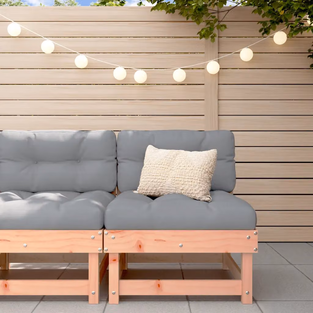Divano centrale da giardino vidaXL in legno massello di Douglas, colore marrone o grigio