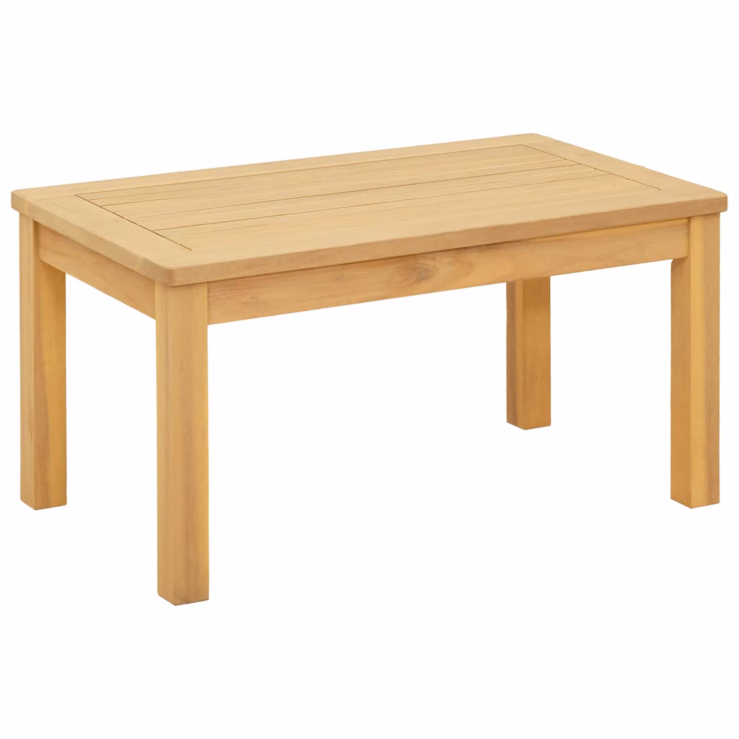vidaXL Tavolino da salotto rettangolare in legno di acacia color marrone beige L: 70 cm, P: 40 cm, H: 36 cm