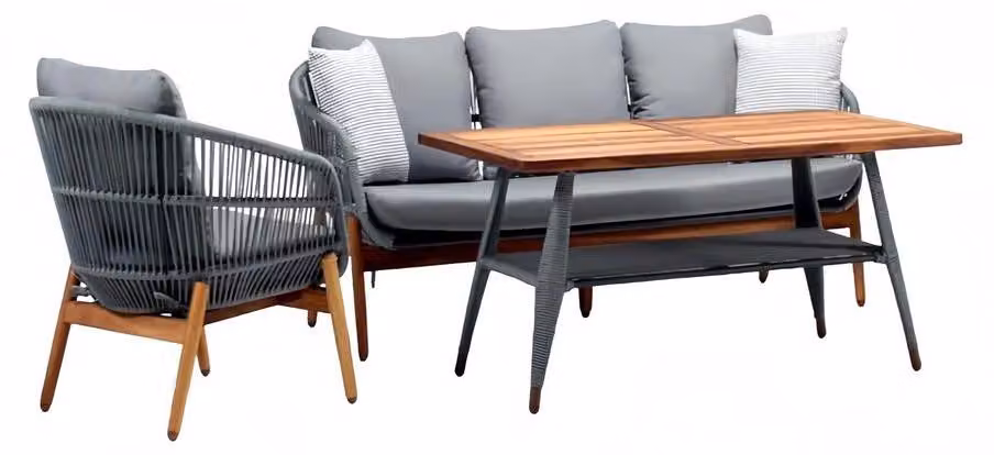 Garten Rattanmöbel Sofagarnitur Terrasse Set Möbel Lounge Balkon Outdoor 3tlg.