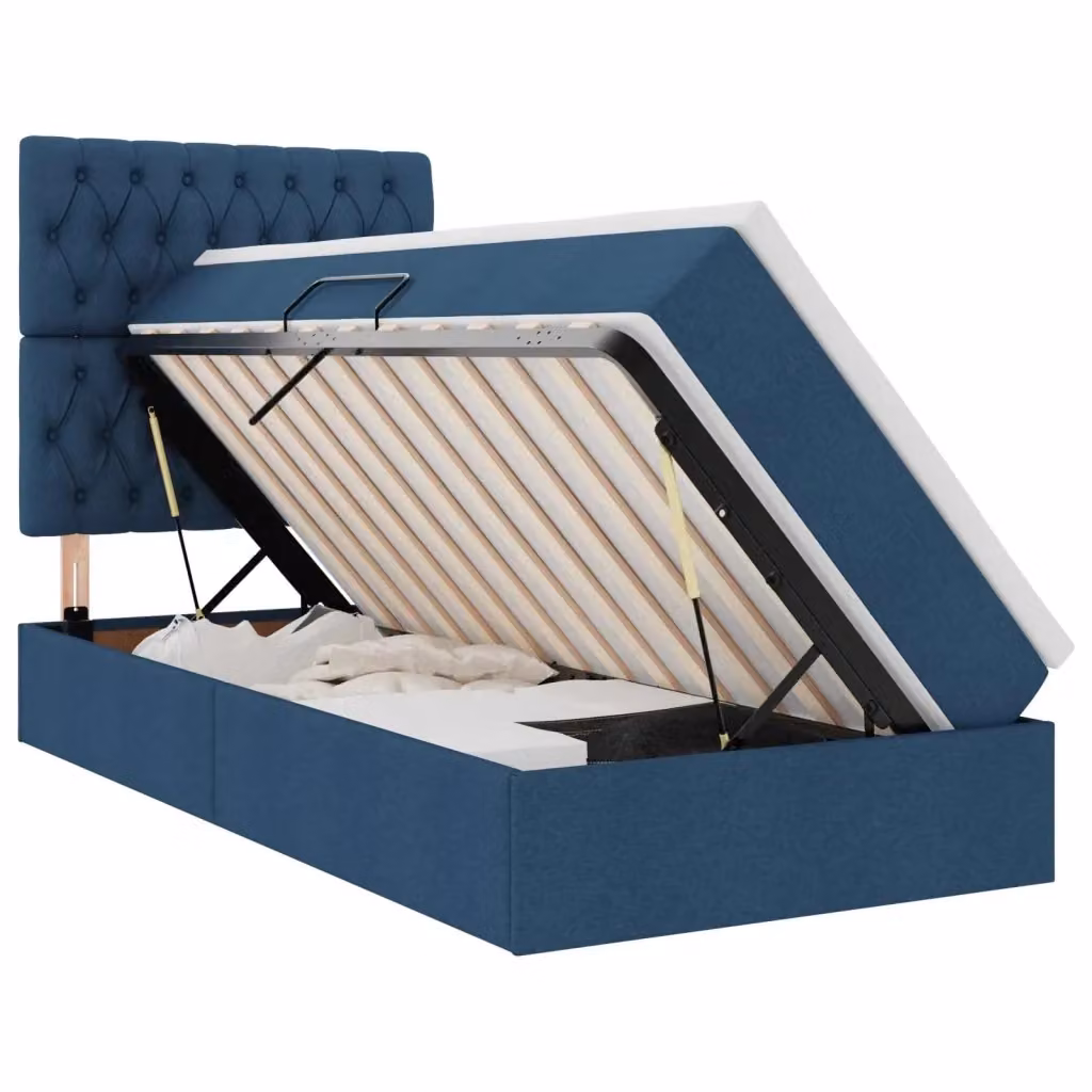 Letto con contenitore e materasso vidaXL Blu L/P/H: 100 x 200 x 45 cm – 2
