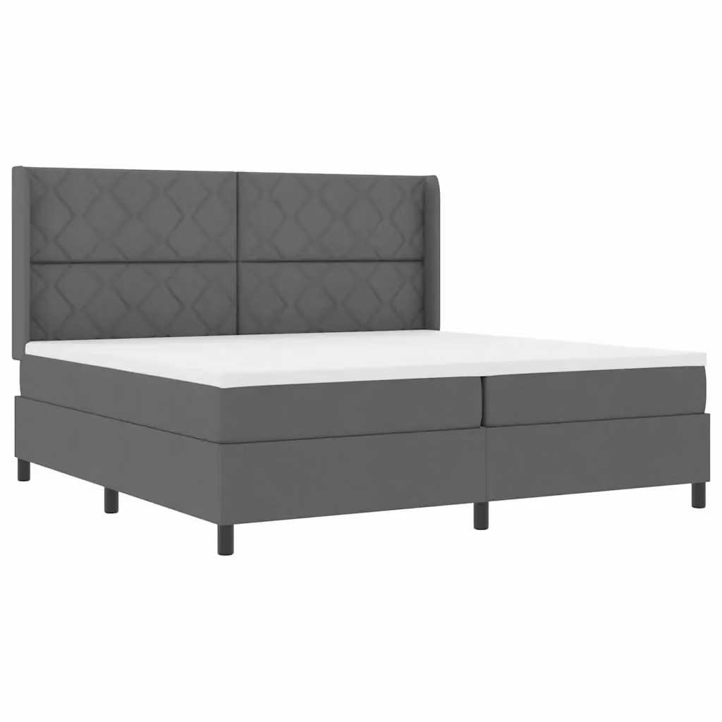 Letto a molle insacchettate con illuminazione LED sottostante vidaXL in tessuto grigio L 200 x P 200 x H 28 cm – 2