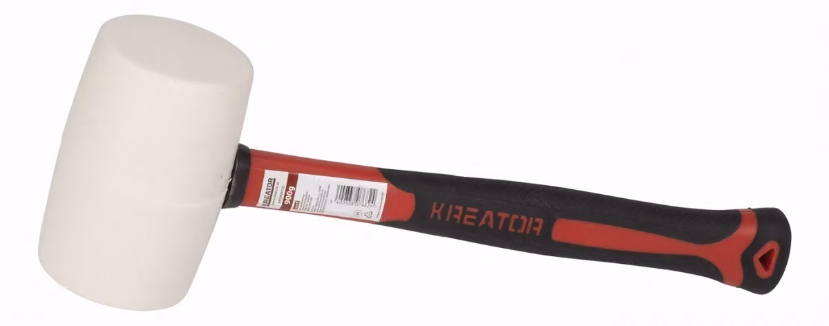 KREATOR KRT904106 - Mazza di gomma bianca 900g - Impugnatura in laminato