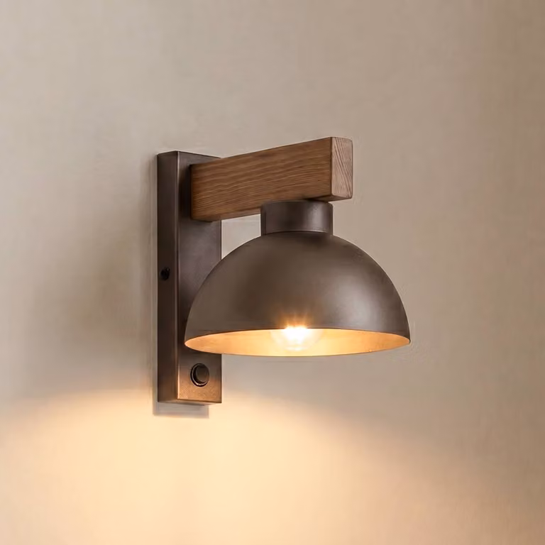 Applique da parete Oslo TK Lighting, dimmerabile, Marrone / Ruggine, Soggiorno / Sala da pranzo, Metallo, Moderno, Applique