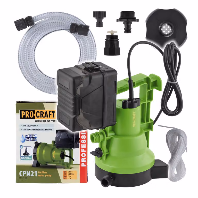 Pompa sommersa a batteria Procraft CPN21bb 20 V 3200 l/h Solo - senza batteria, senza caricabatteria