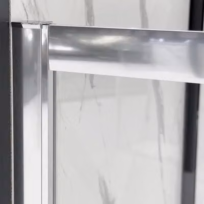 Box doccia Tay INBAGNO a tre lati con porta scorrevole, forma rettangolare, vetro trasparente, L: 110 cm, P: 80 cm, H: 195 cm