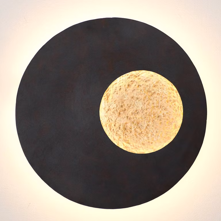 Holländer Applique da parete a LED Planet, Nero, Soggiorno / Sala da pranzo, Metallo, Moderno, Applique a LED