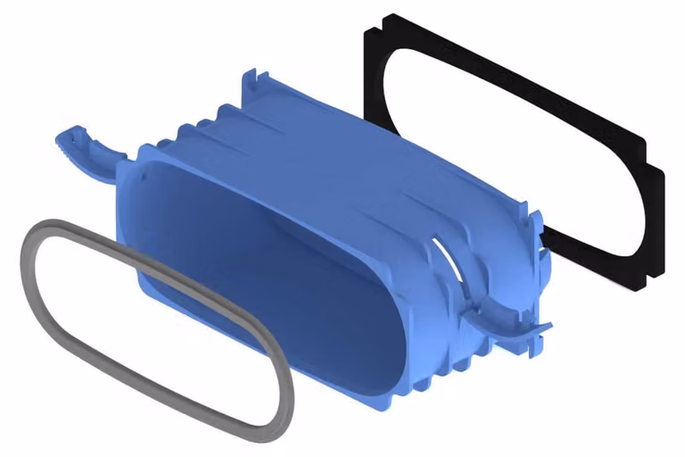 Raccordo piatto per tubi Kermi x-well 132 x 52 mm