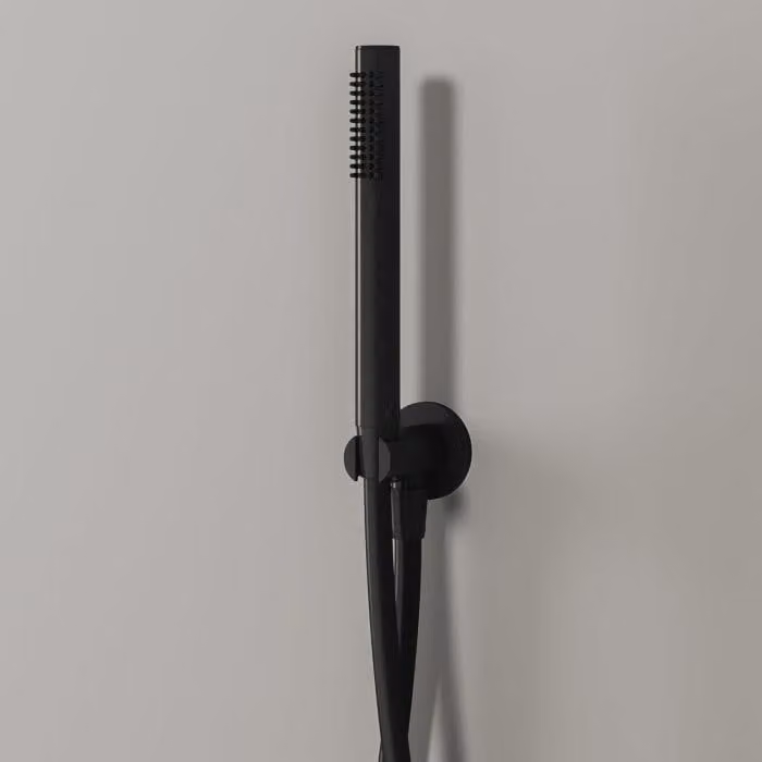 Set per vasca Kronenbach modello 1, con doccetta a soffione rotonda e raccordo a muro