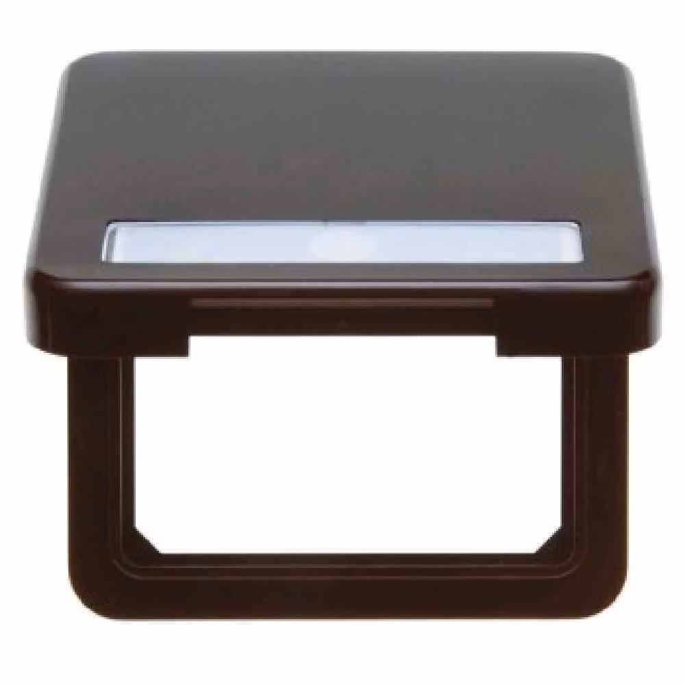 Berker 102251 Anello di raccordo con coperchio ribaltabile e campo di scrittura, marrone lucido, grado di protezione IP44