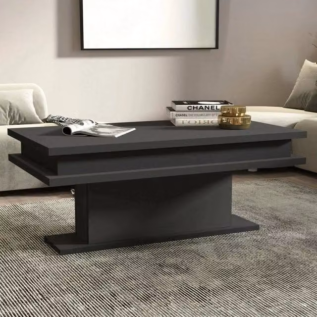 Tavolino da salotto Iside DMORA colore Antracite L: 100 cm, P: 55 cm, H: 42 cm
