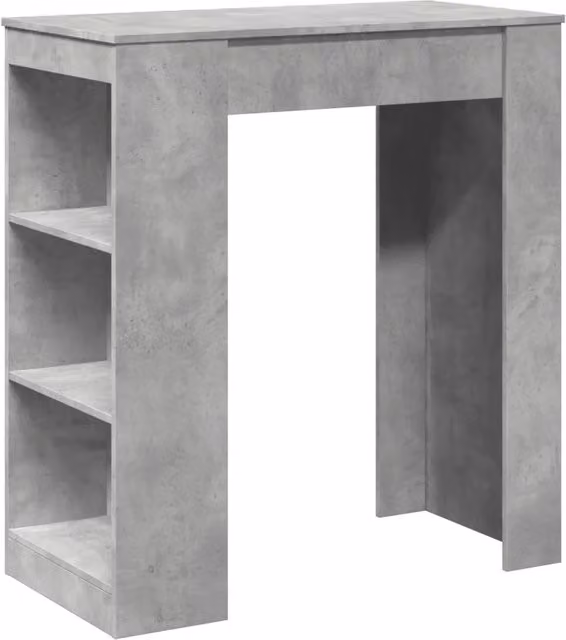 Tavolo Bar Moderno con Rastrelliera Grigio L: 95 cm, P: 47 cm, H: 103,5 cm – 1