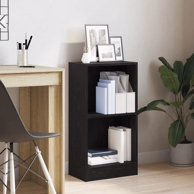 Libreria moderna da parete vidaXL in legno nero opaco L/P/H: 40 x 24 x 76 cm