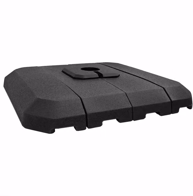 Base per ombrellone a braccio Design In in plastica nera L/P/H: 98 x 98 x 98 cm