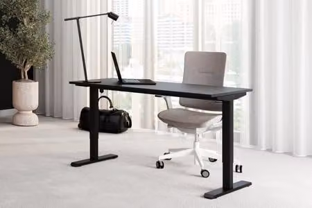 Scrivania FLEXI da 138 cm, regolabile, sollevabile elettricamente, per computer - Nero