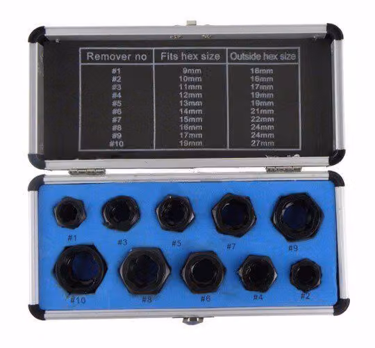 GEKO Set per estrarre le viti spanate, 10 pezzi G30032