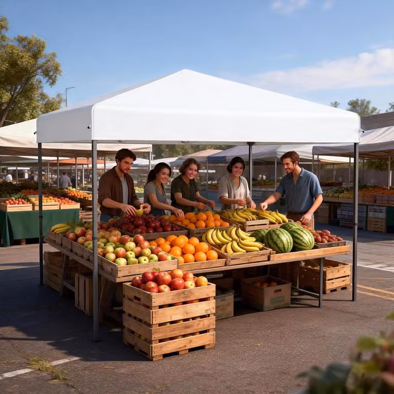 Gazebo portatile 3x3 metri, impermeabile, a tenda pop-up, con altezza regolabile, colore bianco, senza pareti laterali