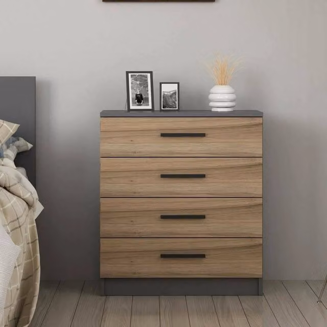 Cassettiera moderna DMORA colore marrone L: 70 cm, P: 42 cm, H: 79 cm – 1