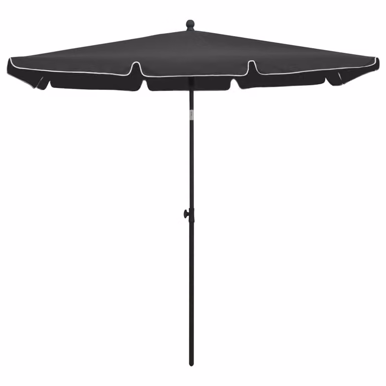 vidaXL Ombrellone con asta 210x140 cm antracite