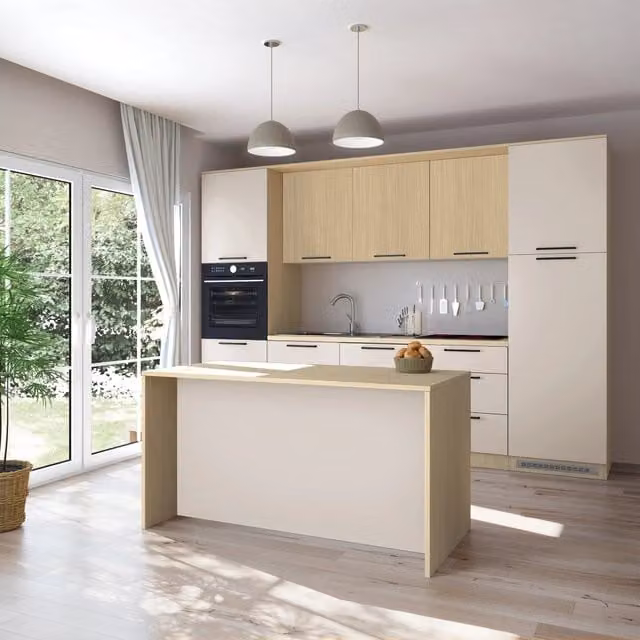 Mobile Dispensa Mapalesi, Isola da Cucina 2 Ripiani Made in Italy, 170x80x90h cm Marrone Rovere