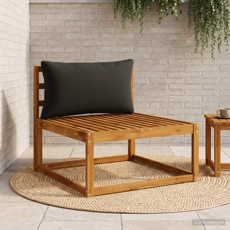 Cuscino per schiena vidaXL PUTTEN nero in 100% poliestere con rivestimento rimovibile e lavabile in lavatrice