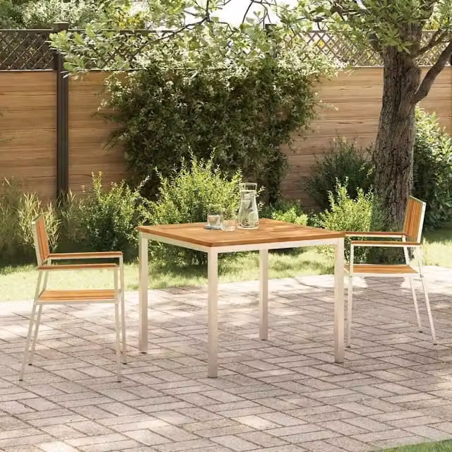 Set da pranzo per esterni 3 pz 90 x 90 x 75 cm 3334789