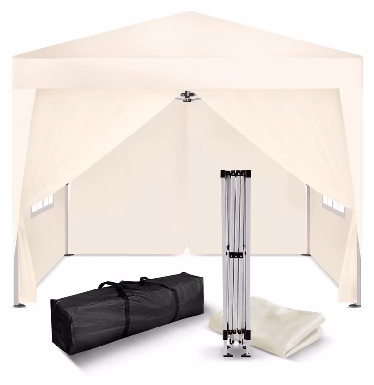 Gazebo pieghevole pop-up - 3 x 3 m - Impermeabile - Struttura a scomparsa - Per giardino e esterni