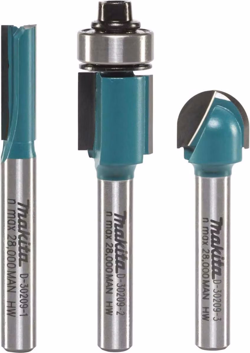 Makita D-30209 Set di punte per fresa 3 pezzi