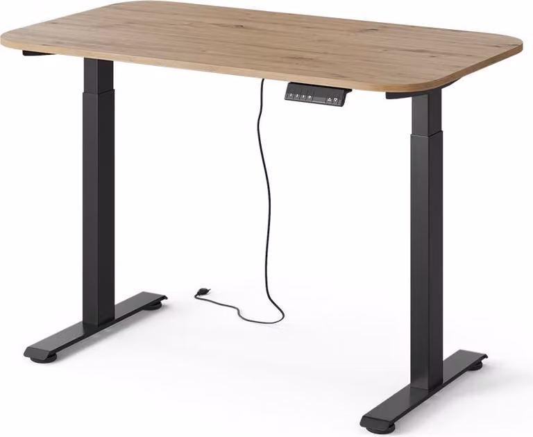 Scrivania Vicco Elevate Nero/Artigianale 120 x 70 cm 2 motori, Model 58666