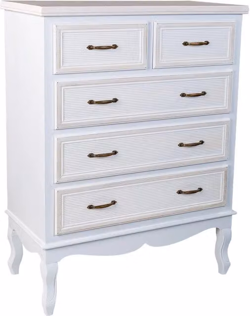 Cassettiera in legno bianco 80x40x105h