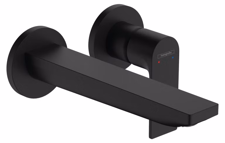 hansgrohe Rebris E Mitigeur monocommandé pour lavabo encastré pour montage mural avec bec 20 cm, saillie 200 mm, 72568670, 72568670