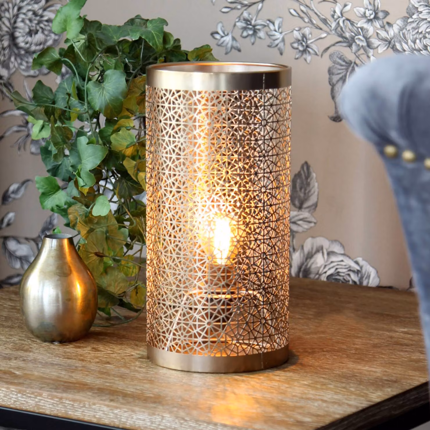 By Rydéns Lampada da tavolo Hermine, Ottone / Oro, Soggiorno / Sala da pranzo, Metallo, marocchino / arabo, Lampada da tavolo