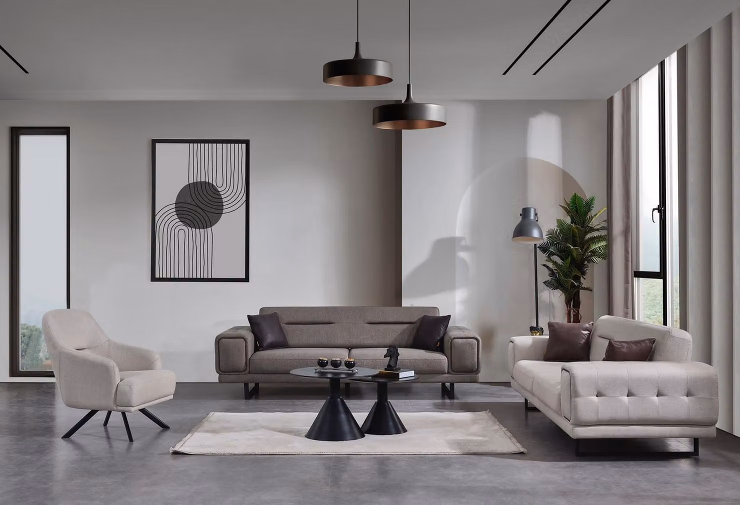 Wohnzimmer Sofas Komplett Luxus 2x Dreisitzer Sofa Modern Sessel Einrichtung
