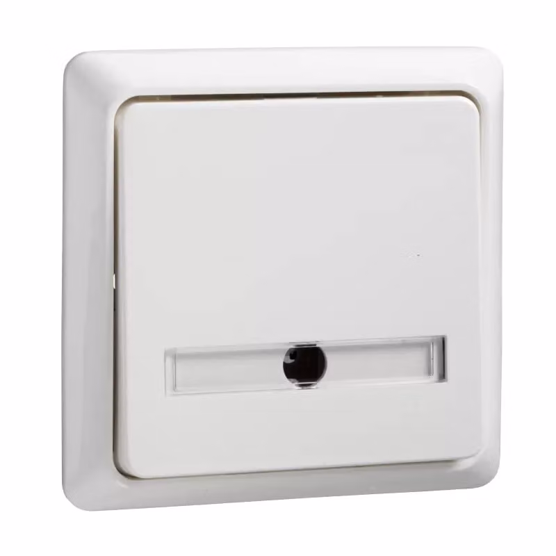 Installazione a pulsante rw con campo di testo - Contatto di commutazione del pulsante 1 (NO) bianco 506124