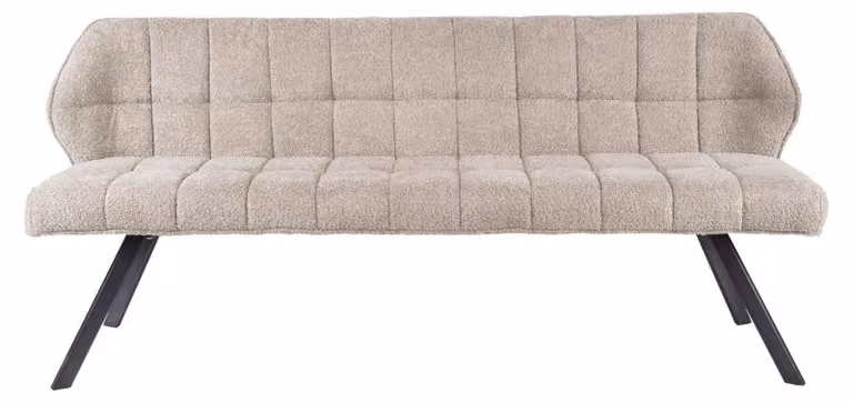 Divano da sala da pranzo FURNLUX Raster beige, crema e nero 180 cm / Colore principale: beige / Dimensioni: 180 x 81 x 58 cm