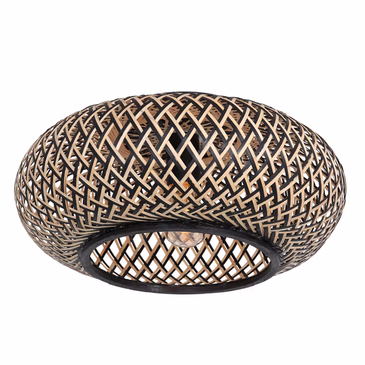 Plafoniera - naturale - MAZE - bambù metallo - Ø 40cm - E27 - 3129BE - Anne Lighting