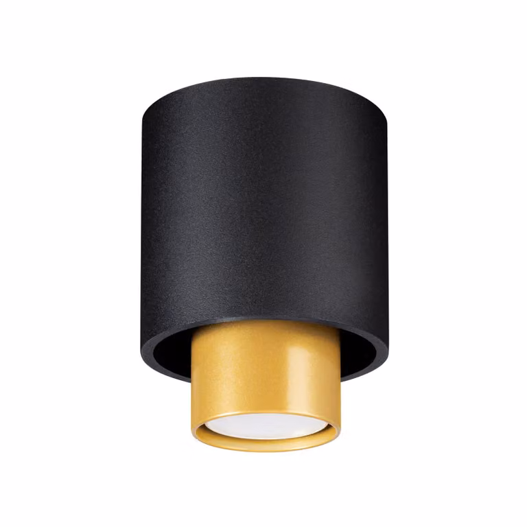 Plafoniera NESI nero 1xGU10 10W acciaio 14x10x10cm Sollux Lighting
