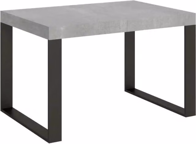 Tavolo allungabile 130/234x90 cm Tecno Premium colore cemento gambe antracite