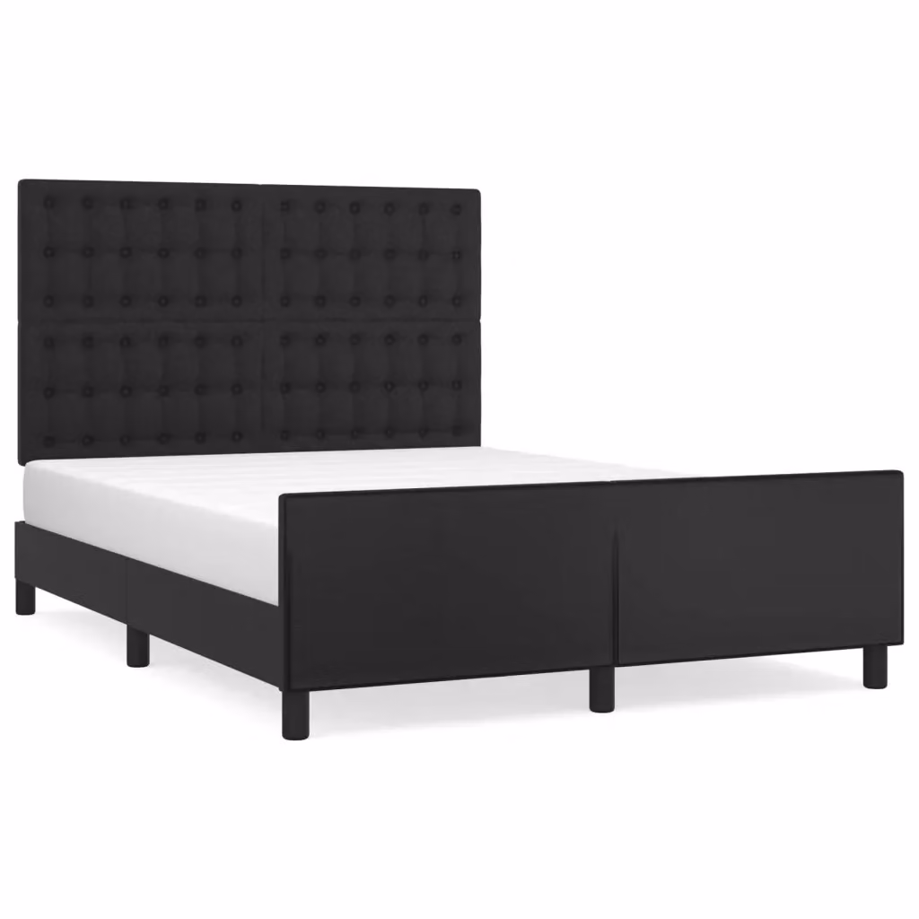 vidaXL Giroletto con Testiera in Similpelle Nero 140x190 cm – 2