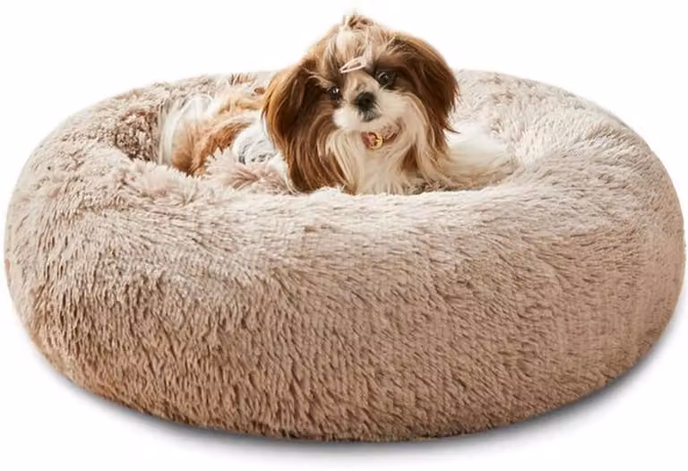 Azomor® Cuscino rotondo e soffice per cani e gatti di taglia piccola e media, morbido e confortevole